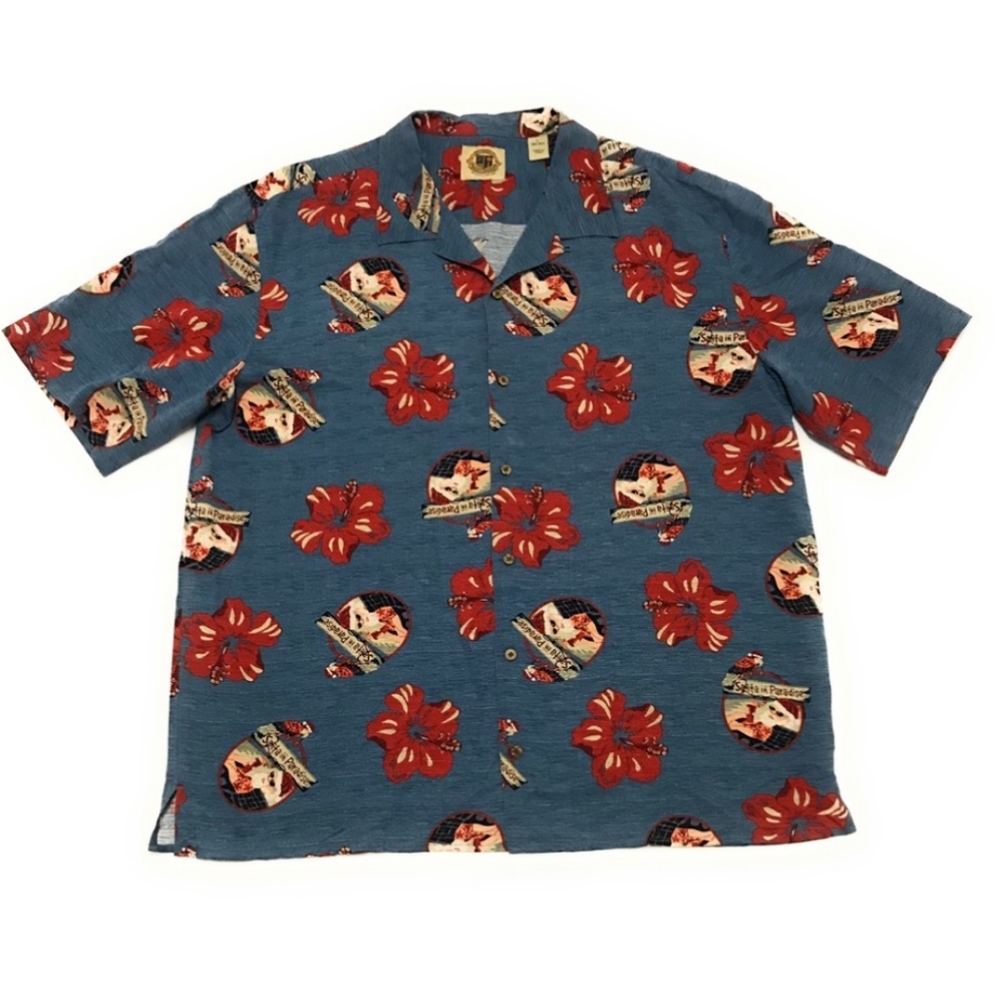 Aloha Santa Hawaiian Silk Shirt